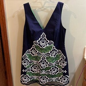 Lilly Pulitzer large embroidered lace shift dress